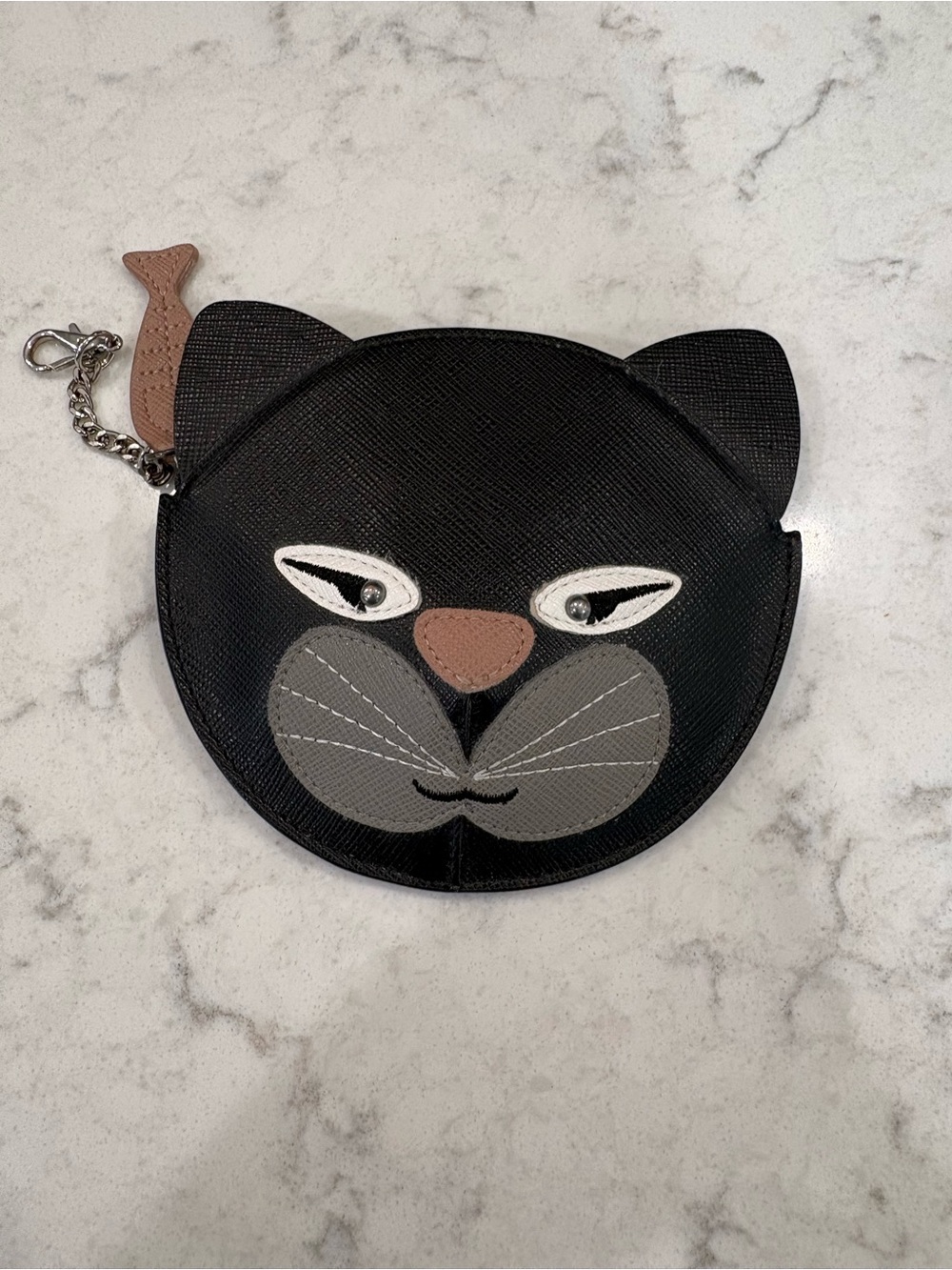 Nordstrom Black Cat Small Zip Pouch